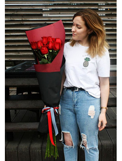 15 ГОЛЛАНДСКИХ РОЗ ''BLACK'