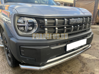 Защита переднего бампера Папа Тюнинг d60 Haval H3 2024-