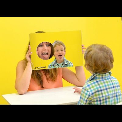 Логопедическое зеркало с отверстием купить