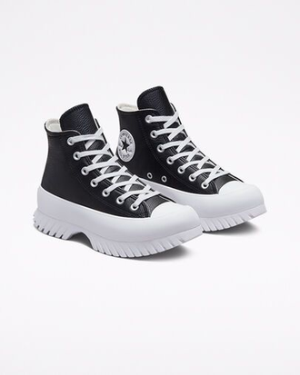 Кеды Converse All Star Lugged 2.0 Leather кожаные черные высокие