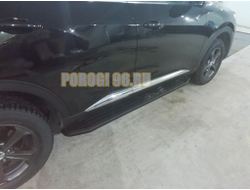 Пороги на Haval F7 2022-2024 Black-Premium