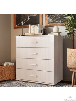 Белла КМ-02 комод Ясень белый