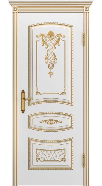 СОНАТА-2 В3. СЛОНОВАЯ КОСТЬ/ ПАТИНА ЗОЛОТО. ПОЛОТНО ГЛУХОЕ