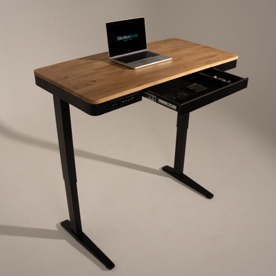 Умный стол 120×60 чёрный | массив дуба