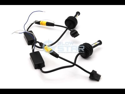 Aozoom ДХО в поворотники 1156/7440 (2 в 1) S25/T20 (BAU15S/WY21W) белый+оранжевый (комплект, 2шт)