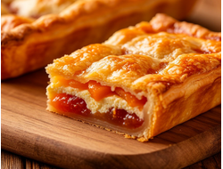 Пирог с творогом и абрикосом