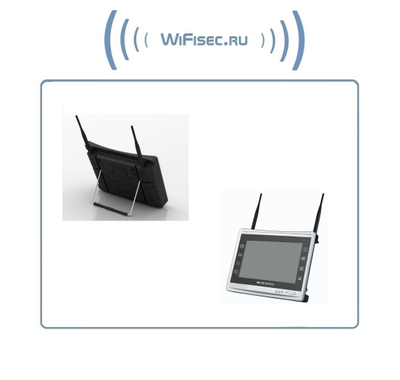 Комплект уличного WiFi/LAN видеонаблюдения, монитор 11" с DVR и 4 беспроводные видеокамеры, Full HD