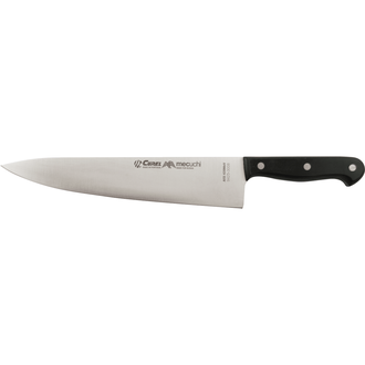 Нож (9425-3008) шефа, с заклёпками 250 мм, жёсткий (черный)