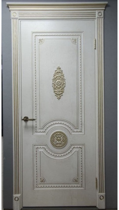 VFD. GRETA/ BIANCO CLASSIC PG. ГРЕТА/ БЬЯНКО КЛАССИК-ПАТИНА ЗОЛОТО. ПОЛОТНО ГЛУХОЕ