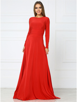 Красное вечернее платье с открытой спинкой