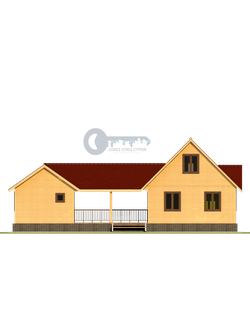 Д-22 ДАЧНЫЙ ДОМ ИЗ БРУСА:ГАБАРИТНЫЕ РАЗМЕРЫ: (15Х6М), ОБЩАЯ ПЛОЩАДЬ: 114М²