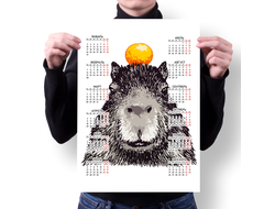 Календарь настенный Капибара, Kapibara-san №76