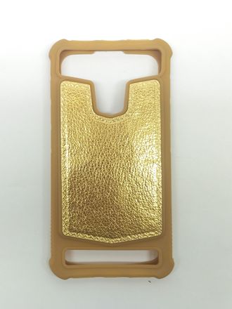 Защитная крышка силиконовая универсальная для смартфона 5,2&#039;-5,5&#039;, золотистая