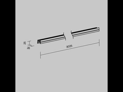 Профиль 3м Elasity IP накладной черный, O-TR001-P-B3M
