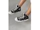 Кеды Converse Comme des Garcons (Конверс Ком де Гарсон) черные высокие в горошек