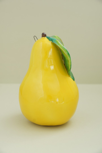 Груша с листом (жёлтая)