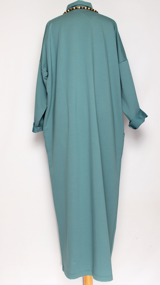 Платье "Кимоно хомут" бирюзовое р.54 св. бирюзовое р.50