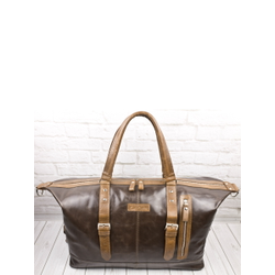 Кожаная дорожная сумка Campora Premium dark brown (арт. 
4019-52)