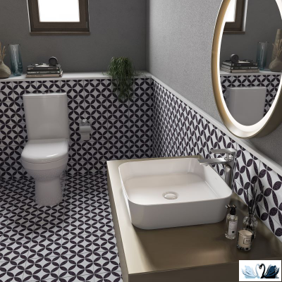 Раковина Creavit Loop LP040-00CB00E-0000 LP040 квадратная, глянец белоснежного цвета