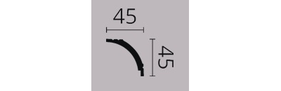 Карниз WT16 WALLSTYL® - 45*45*2000мм