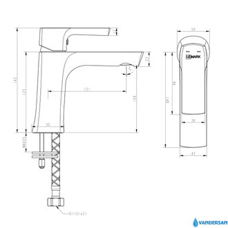 Смеситель для раковины Ursus LM7206BL, на умывальник