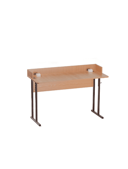 Стол ученический 2-местный для кабинета физики с бортом