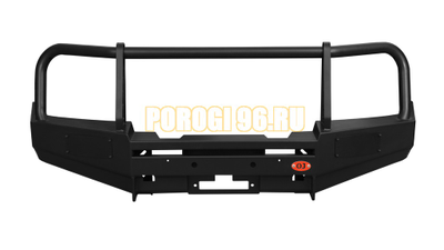 Передний силовой бампер серии Трофи на Nissan Pathfinder III 2004-2010 (02.012.01)