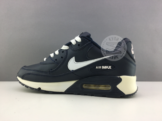 Nike Air Max 90 синие с белым кожа (38) Арт. 078М