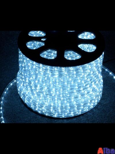 Дюралайт 24В круглый 13мм, 2 жильный, Белый метражом