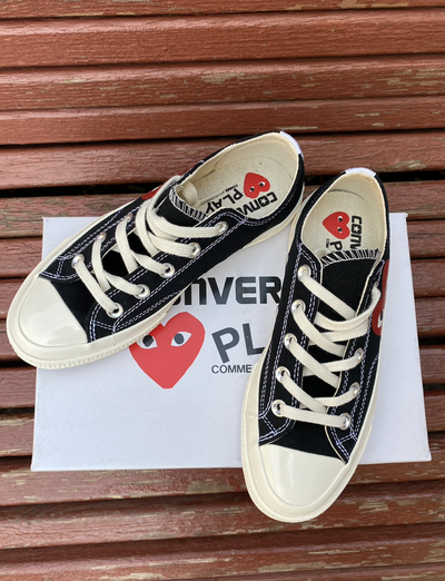 черные низкие кеды конверс ком де гарсон фото 150206c