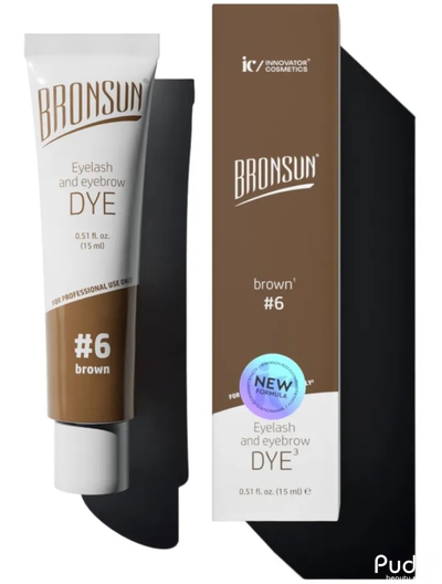 BRONSUN Краска для ресниц и бровей  BR-1006, коричневый №6, 15 мл 