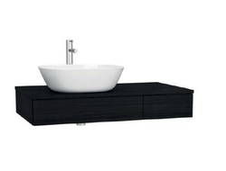 Модуль под раковину с выдвижным ящиком, Vitra Origin, 90 см, левосторонний, черный дуб, 65673