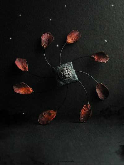 Крупная брошь в готическом стиле &quot;Вихрь Прошлого&quot; (по мотивам &quot;Ravenswood&quot;)