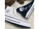 Кеды Converse Chuck Taylor All Star черные высокие с надписями