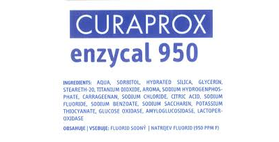 Зубная паста профессиональная Enzycal 950 с содержанием фтора, Curaprox, 75 мл.