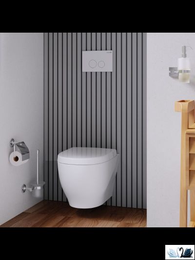 Унитаз CREAVIT Mare MA321.00100 c инсталляцией - комплект с сиденьем микролифт, клавишей Terra Grey (MA321-11CB00E-0000+GR5003.01+GP9002.00 + KC3103.02.0000E)