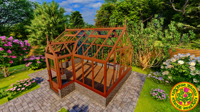 Теплица из стекла ЕЛИЗАВЕТА L 5х4