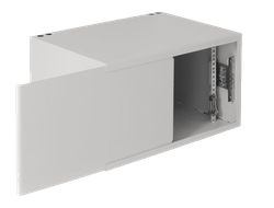 Настенный антивандальный шкаф пенального типа, 7U, Ш520хВ320хГ400мм, OEM, серый