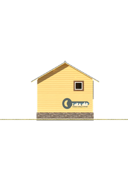 Б-04 ГАБАРИТНЫЕ РАЗМЕРЫ: (4Х4М) 1 ЭТАЖ, ОБЩАЯ ПЛОЩАДЬ: 16М²