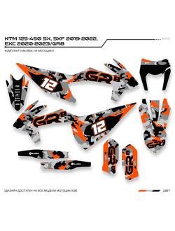 Наклейки на мотоцикл KTM 250 300 450 2020 екатеринбург мотонаклейкару мотопленка рф ктм ktm sx sfx