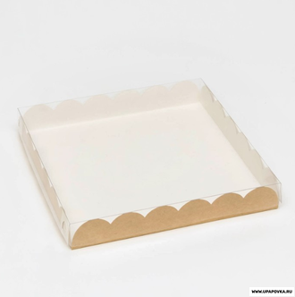 Коробка для печенья Бурая 21 x 21 x 3 см