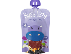Детское пюре из яблок, чернослива и сливы, 100г (Busy Lizzy)