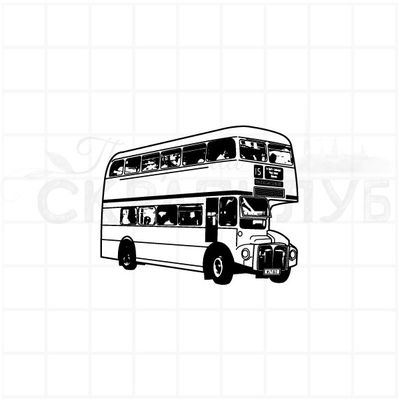 штамп "Англия. Красный автобус"