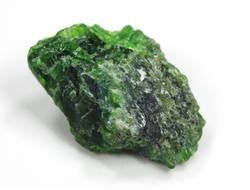 Хромдиопсид, необработанный "дикий" образец, Россия, Якутия (21*13*10 мм, 4,1 г) №28331