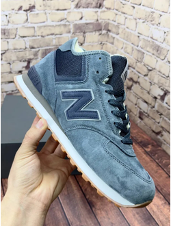 New Balance 574 Mid Dark Grey с мехом