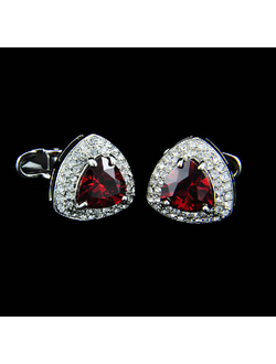 Запонки с камнями "Pyramids Red"