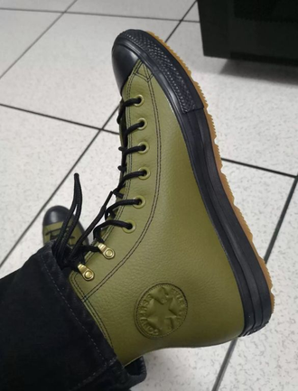 Зимние кеды Converse All Star зеленые
