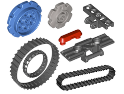 Гусеницы, звенья и колеса для них