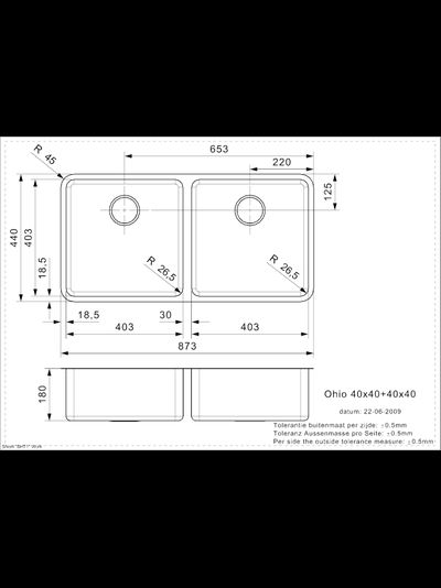 Мойка Reginox Ohio L 40x40+40x40 matt