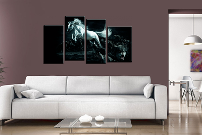 Модульная картина "Среди волков"